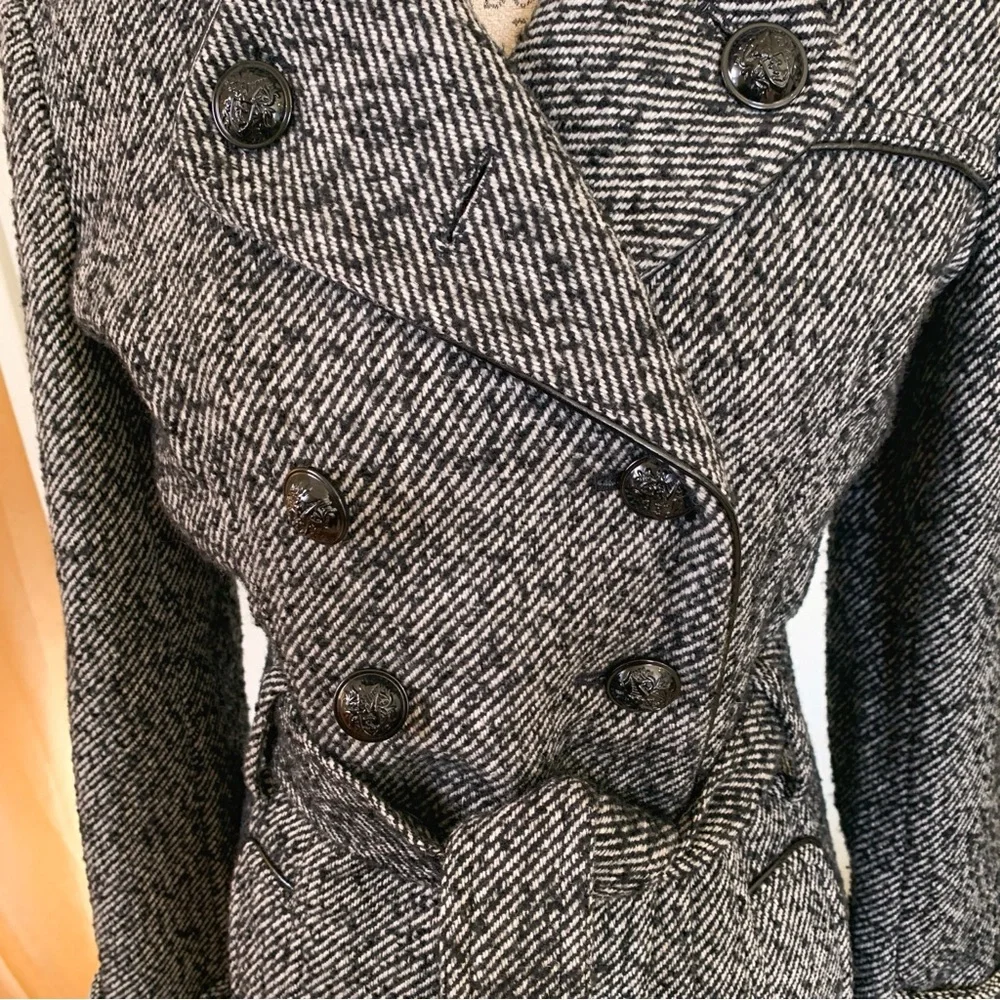 Banana Republic Herring Bone Trench Pea Coat - Picture 9 of 12